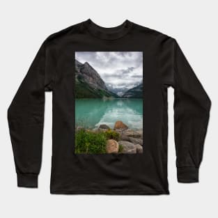 The Calm Shores of Lake Louise Long Sleeve T-Shirt